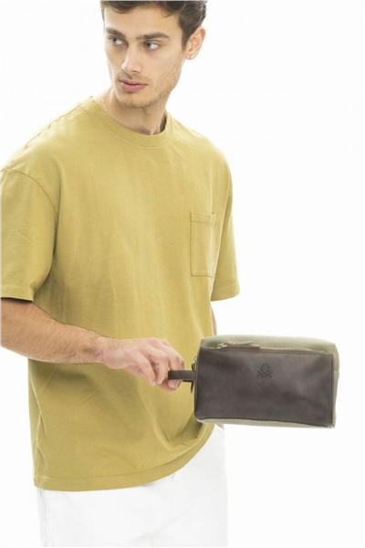 Benetton Logo Detaylı Erkek Portföy & Clutch Çanta