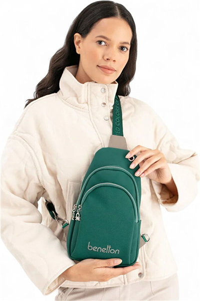 Benetton Logo Detaylı Kadın Body Bag
