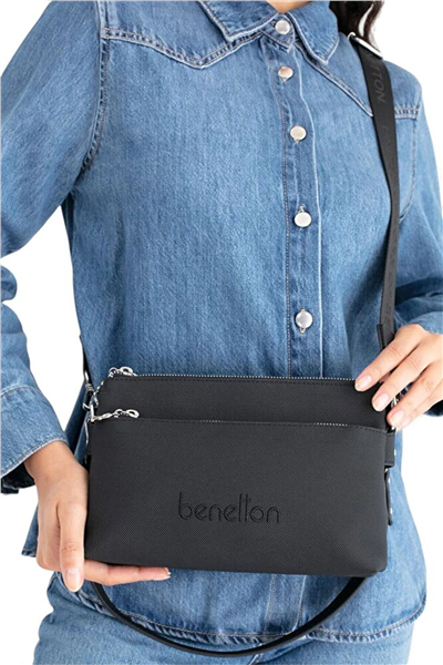 Benetton Logo Detaylı Kadın Çapraz Askılı Çanta