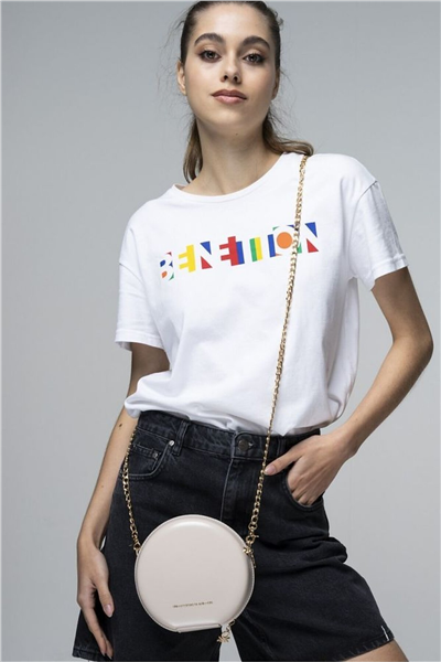 Benetton Logo Detaylı Kadın Çapraz Askılı Çanta