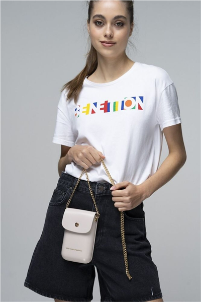 Benetton Logo Detaylı Kadın Çapraz Askılı Çanta