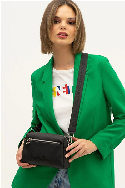 Benetton Logo Detaylı Kadın Çapraz Askılı Çanta