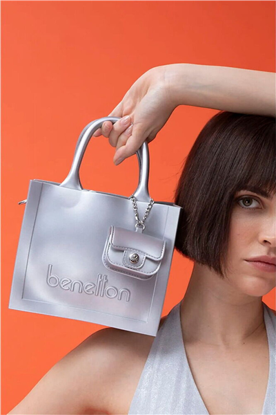 Benetton Logo Detaylı Kadın El Çantası