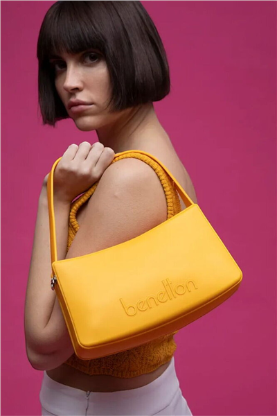 Benetton Logo Detaylı Kadın El Çantası