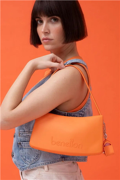 Benetton Logo Detaylı Kadın El Çantası