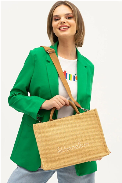 Benetton Logo Detaylı Kadın Omuz Çantası