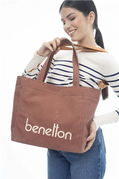 Benetton Logo Detaylı Kadın Omuz Çantası