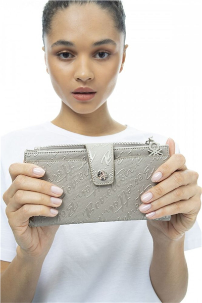 Benetton Logo Detaylı Kadın Portföy & Clutch Çanta