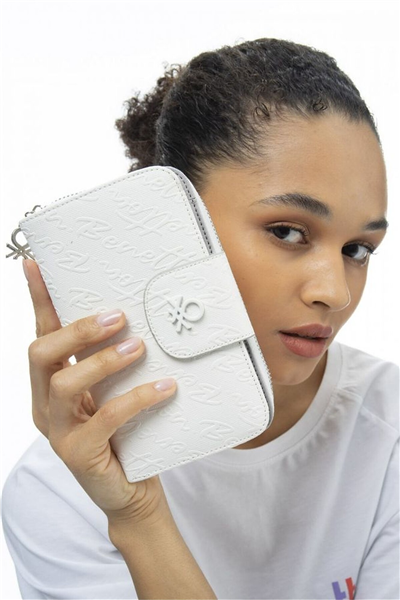 Benetton Logo Detaylı Kadın Portföy & Clutch Çanta