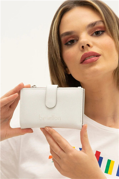 Benetton Logo Detaylı Kadın Portföy & Clutch Çanta