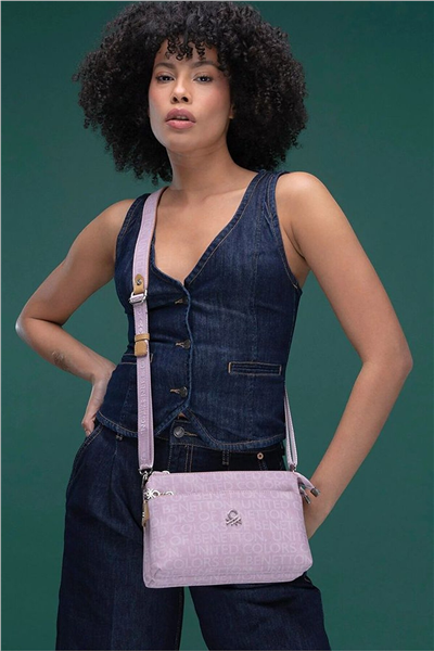 Benetton Monogram Kadın Çapraz Askılı Çanta