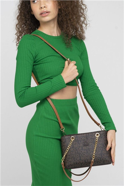 Benetton Monogram Kadın Omuz Çantası