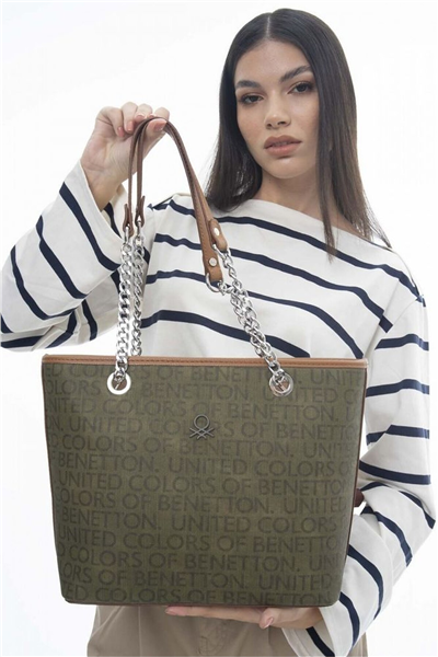 Benetton Monogram Kadın Omuz Çantası