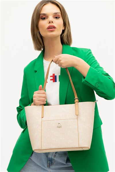 Benetton Monogram Kadın Omuz Çantası