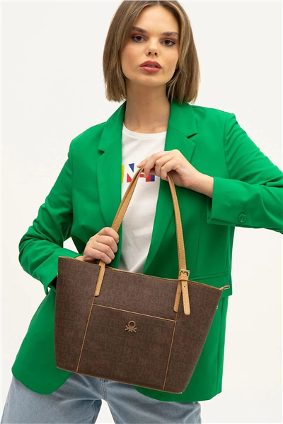 Benetton Monogram Kadın Omuz Çantası