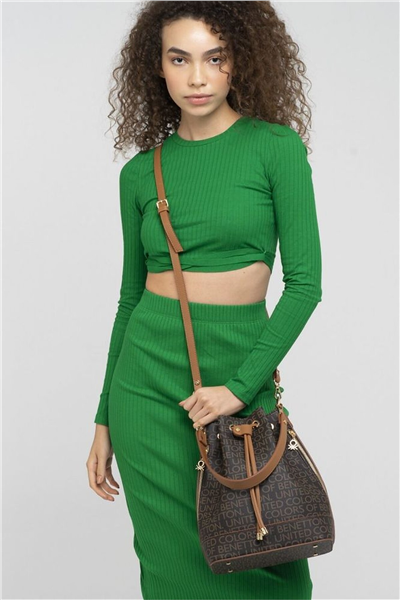 Benetton Monogram Kadın Omuz Çantası