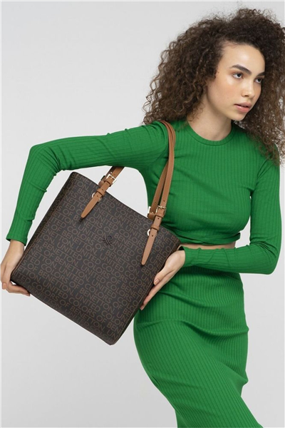 Benetton Monogram Kadın Omuz Çantası