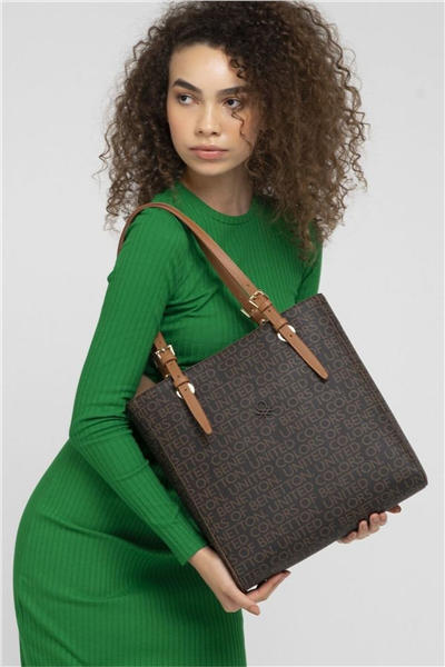 Benetton Monogram Kadın Omuz Çantası