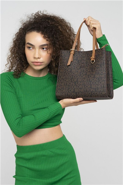 Benetton Monogram Kadın Omuz Çantası
