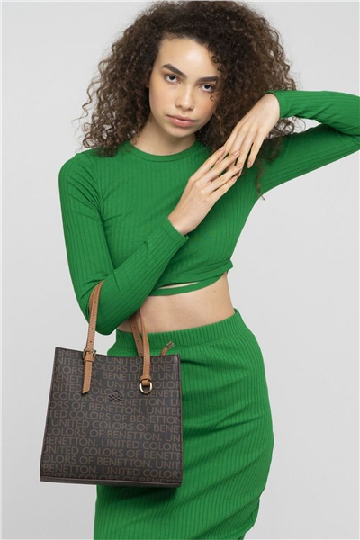 Benetton Monogram Kadın Omuz Çantası