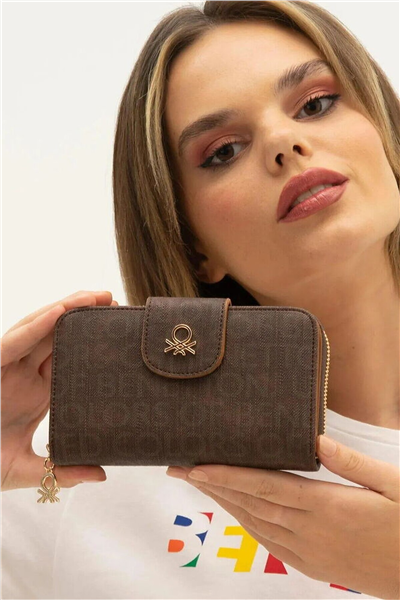 Benetton Monogram Kadın Portföy & Clutch Çanta