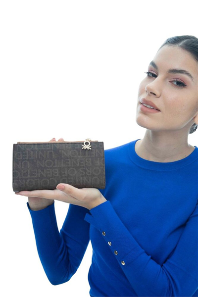 Benetton Monogram Kadın Portföy & Clutch Çanta