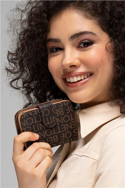 Benetton Monogram Kadın Portföy & Clutch Çanta