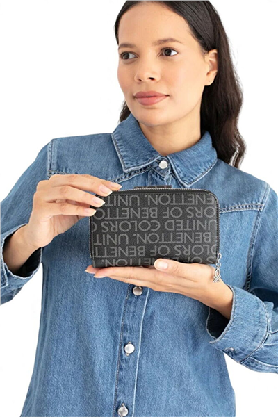 Benetton Monogram Kadın Portföy & Clutch Çanta