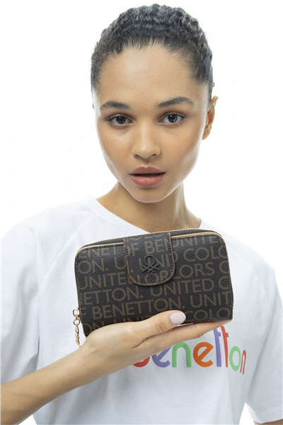 Benetton Monogram Kadın Portföy & Clutch Çanta