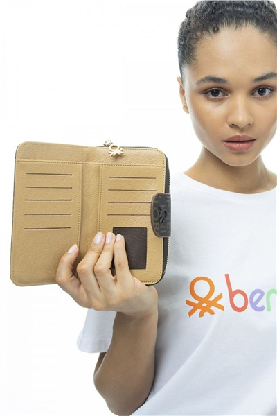 Benetton Monogram Kadın Portföy & Clutch Çanta