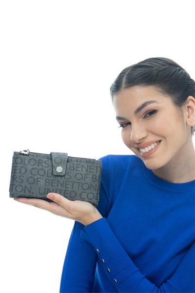 Benetton Monogram Kadın Portföy & Clutch Çanta