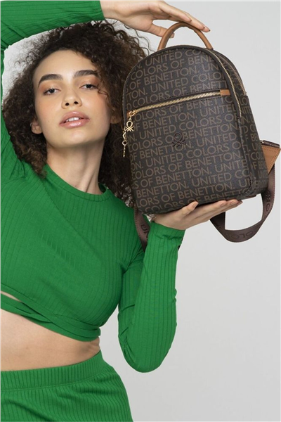 Benetton Monogram Kadın Sırt Çantası