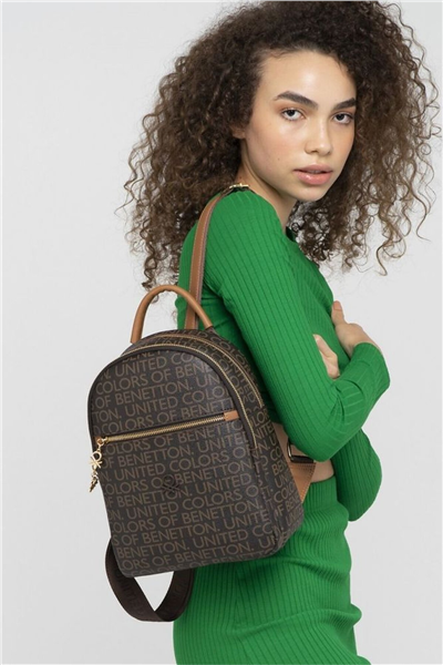 Benetton Monogram Kadın Sırt Çantası