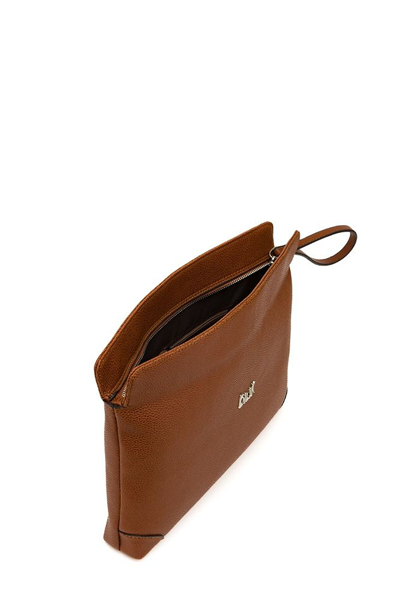 Bilik Deri Logo Detaylı Kadın Portföy & Clutch Çanta
