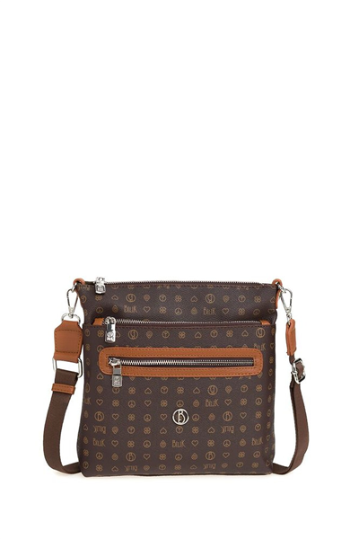 Bilik Deri Monogram Kadın Çapraz Askılı Çanta