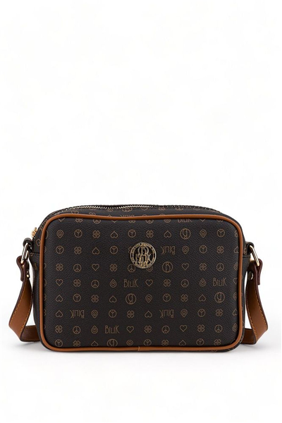 Bilik Deri Monogram Kadın Çapraz Askılı Çanta