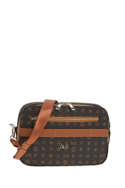 Bilik Deri Monogram Kadın Çapraz Askılı Çanta