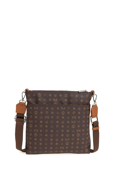 Bilik Deri Monogram Kadın Çapraz Askılı Çanta