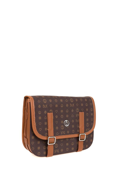 Bilik Deri Monogram Kadın Çapraz Askılı Çanta