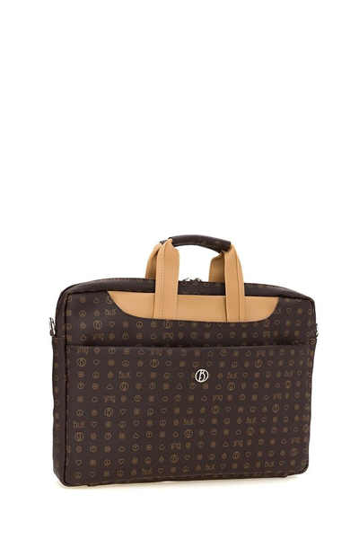 Bilik Deri Monogram Kadın Laptop & Evrak Çantası