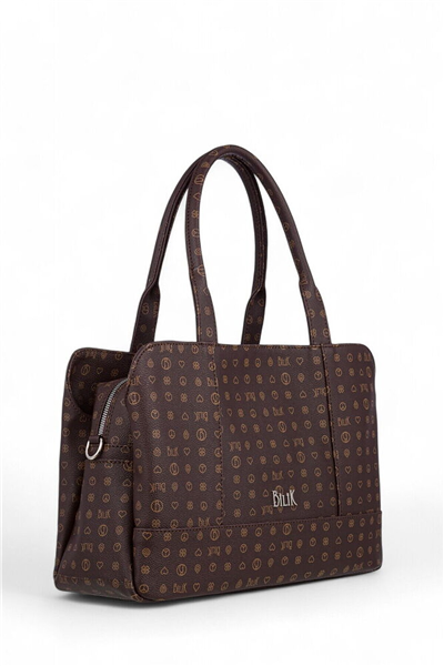 Bilik Deri Monogram Kadın Omuz Çantası