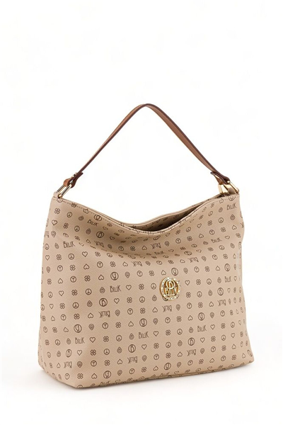 Bilik Deri Monogram Kadın Omuz Çantası