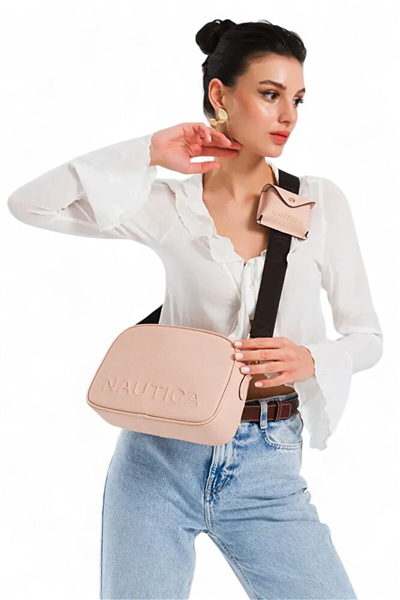 Nautica Logo Detaylı Kadın Çapraz Askılı Çanta