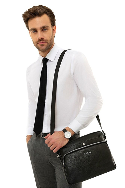 Pierre Cardin Logo Detaylı Erkek Postacı Çantası