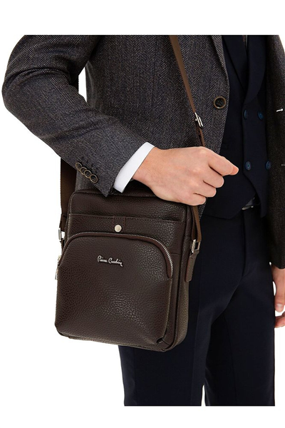 Pierre Cardin Logo Detaylı Erkek Postacı Çantası