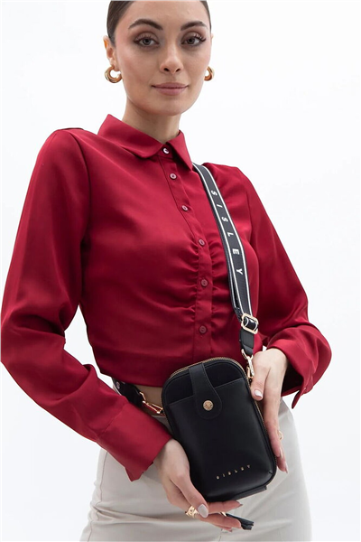 Sisley Logo Detaylı Kadın Çapraz Askılı Çanta