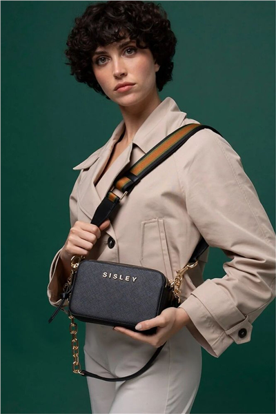 Sisley Logo Detaylı Kadın Çapraz Askılı Çanta