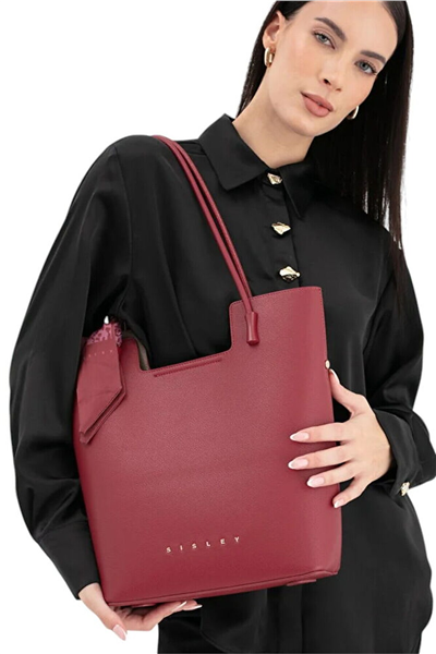 Sisley Logo Detaylı Kadın Omuz Çantası