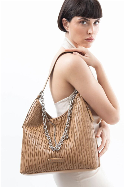 Sisley Logo Detaylı Kadın Omuz Çantası