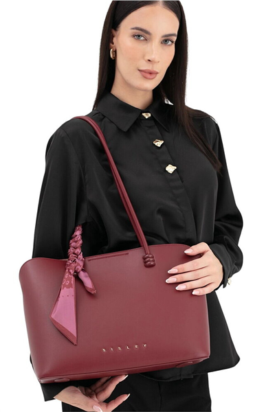 Sisley Logo Detaylı Kadın Omuz Çantası